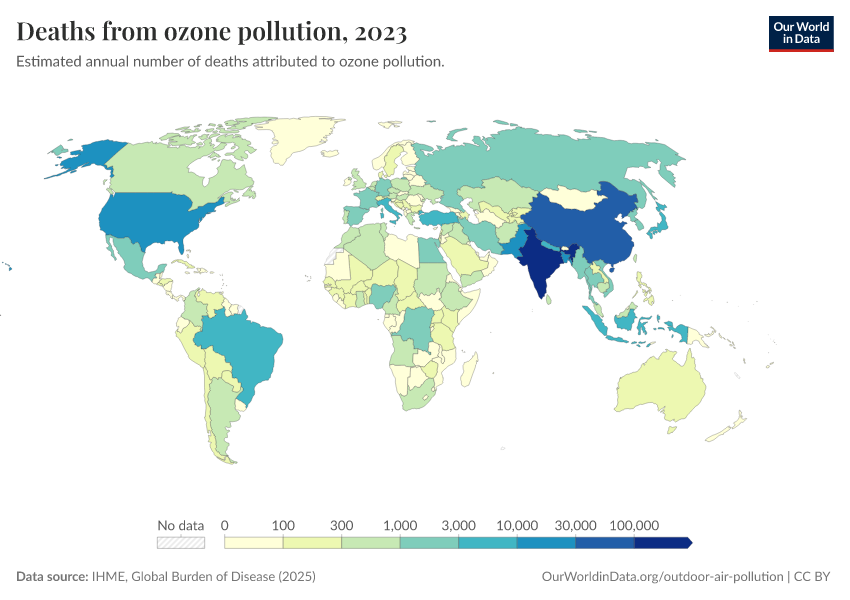 A thumbnail of the "Deaths from ozone pollution" chart