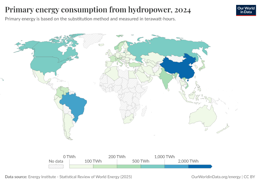 A thumbnail of the "Primary energy consumption from hydropower" chart