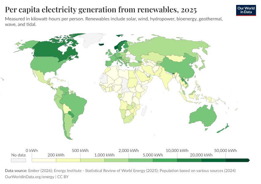 A thumbnail of the "Per capita electricity generation from renewables" chart