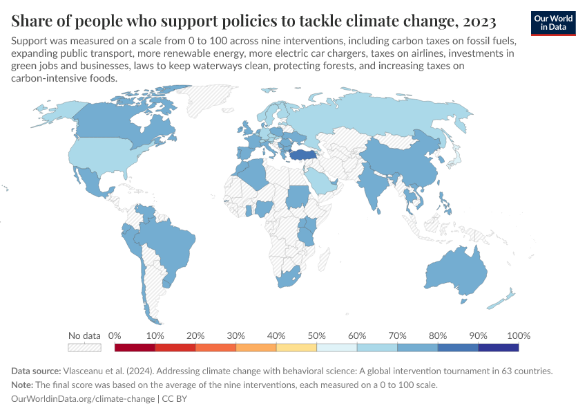 A thumbnail of the "Share of people who support policies to tackle climate change" chart