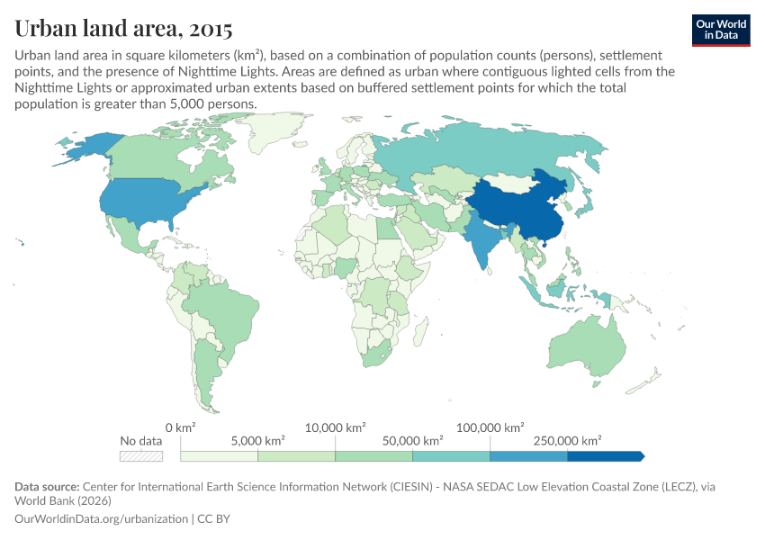 A thumbnail of the "Urban land area" chart